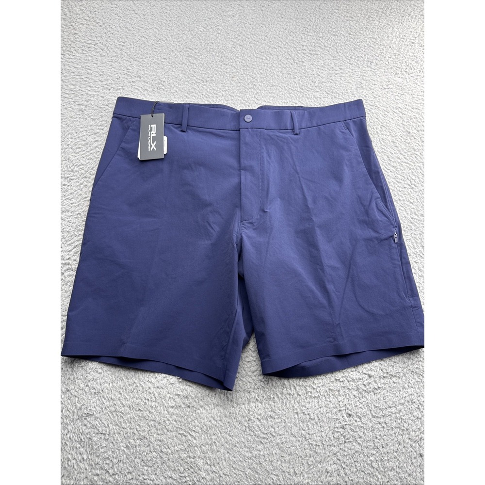 RLX Ralph Lauren Golf Shorts Mens 38 Blue Tailored Fit Performance Stretch